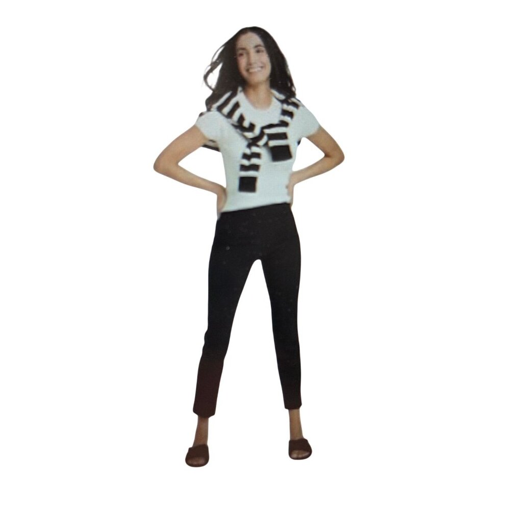 A New Day Womens Skinny Ankle Pants High Rise Stretch Black Size 17R